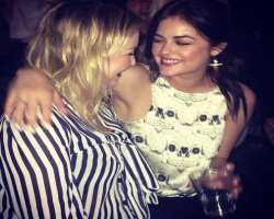 Lucy Hale consuming alcohol